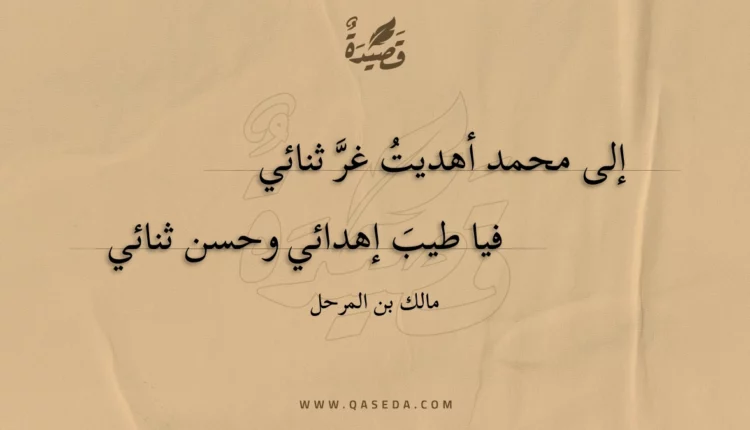 قصيدة إلى محمد أهديت غر ثنائي
