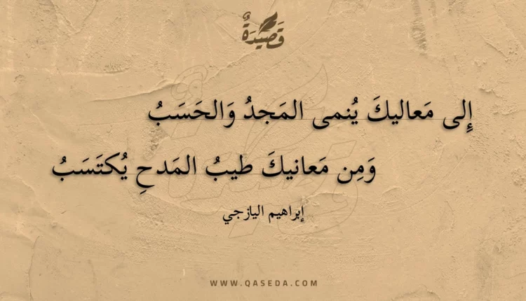 قصيدة إلى معاليك ينمى المجد والحسب