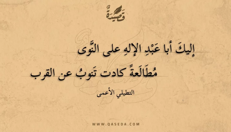 قصيدة إليك أبا عبد الإله على النوى