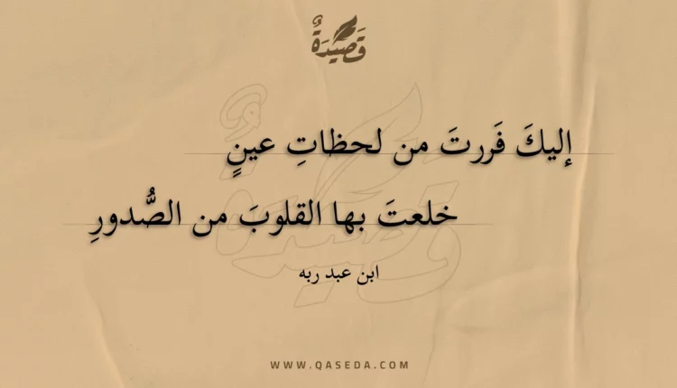 قصيدة إليك فررت من لحظات عين