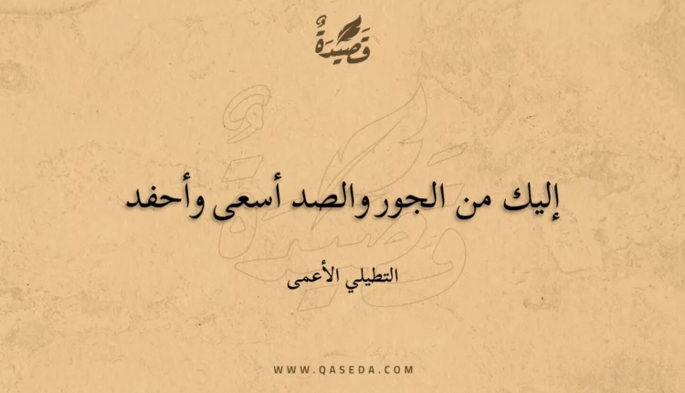 قصيدة إليك من الجور والصد أسعى وأحفد