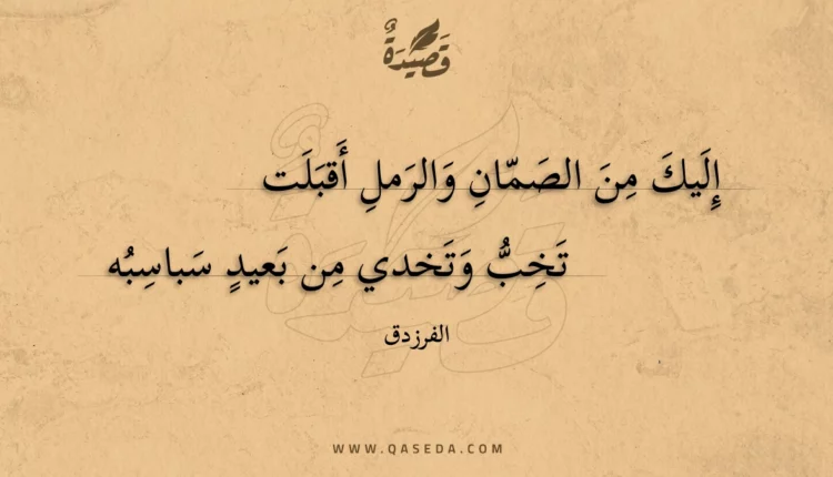 قصيدة إليك من الصمان والرمل أقبلت
