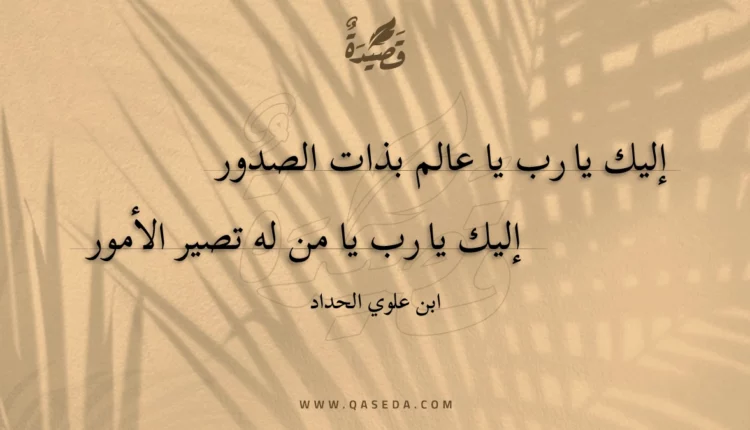 قصيدة إليك يا رب يا عالم بذات الصدور
