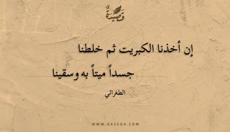 قصيدة إن أخذنا الكبريت ثم خلطنا