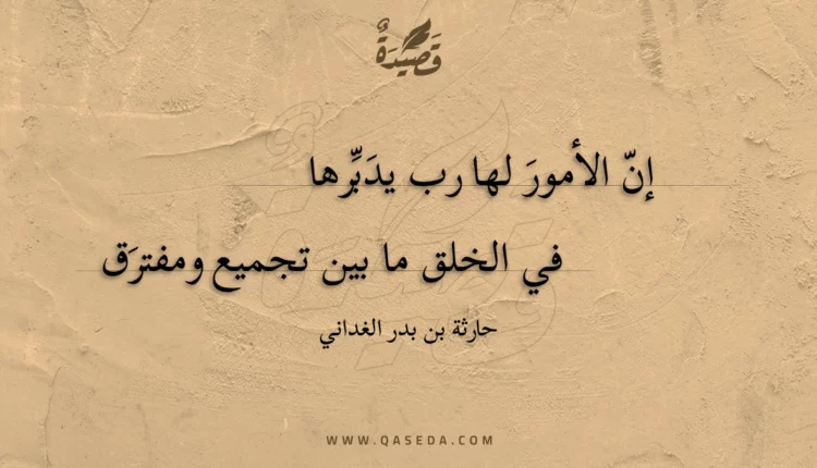قصيدة إن الأمور لها رب يدبرها