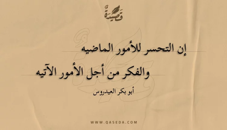 قصيدة إن التحسر للأمور الماضيه