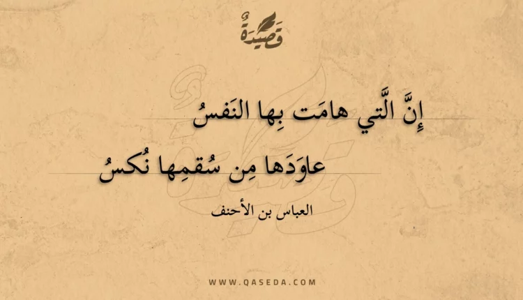 قصيدة إن التي هامت بها النفس