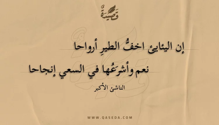 قصيدة إن اليئايئ اخف الطير أرواحا