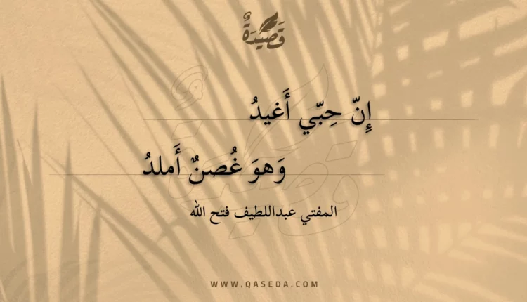 قصيدة إن حبي أغيد