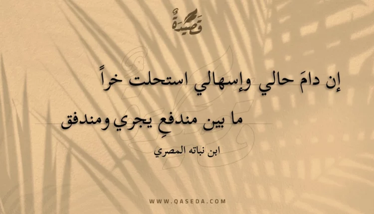 قصيدة إن دام حالي وإسهالي استحلت خرا