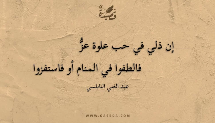 قصيدة إن ذلي في حب علوة عز