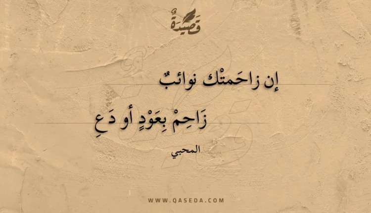 قصيدة إن زاحمتك نوائب