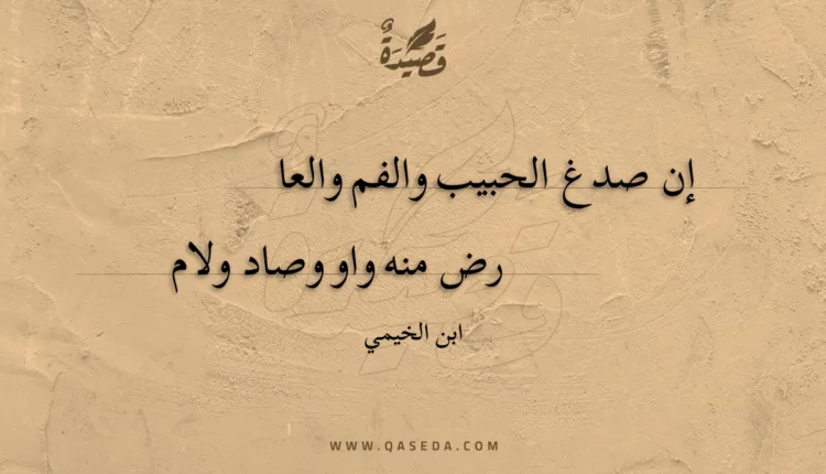 قصيدة إن صدغ الحبيب والفم والعارض