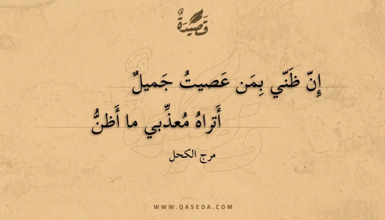 قصيدة إن ظني بمن عصيت جميل