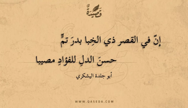 قصيدة إن في القصر ذي الخبا بدر تم
