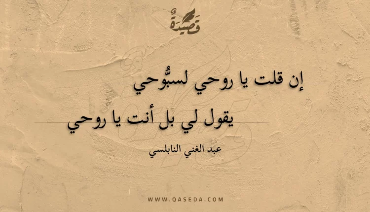 قصيدة إن قلت يا روحي لسبوحي