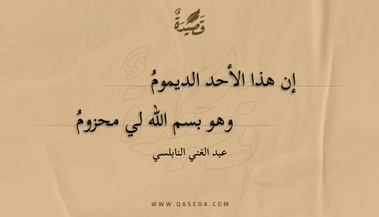 قصيدة إن هذا الأحد الديموم