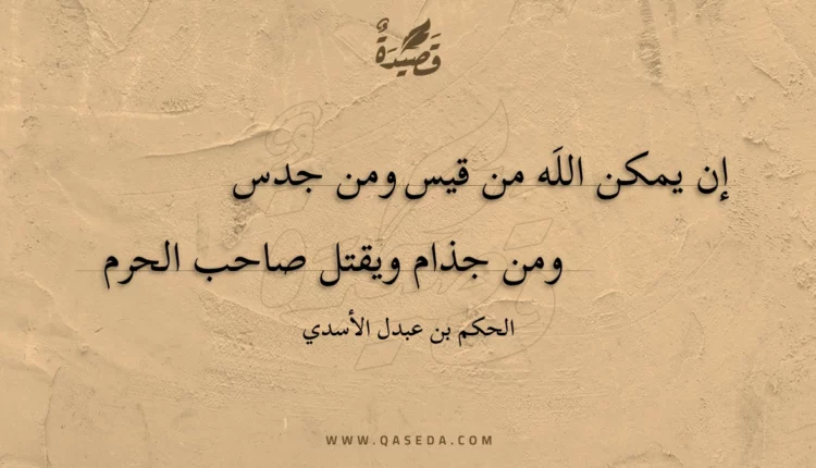 قصيدة إن يمكن اللَه من قيس ومن جدس