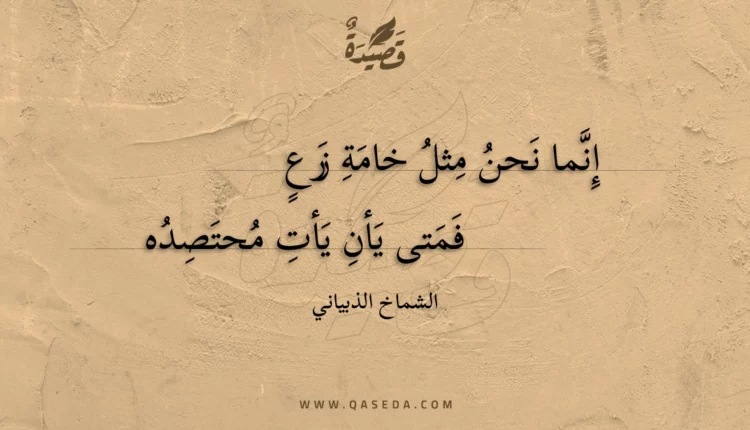 قصيدة إنما نحن مثل خامة زرع