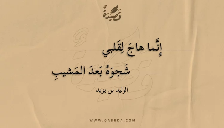 قصيدة إنما هاج لقلبي