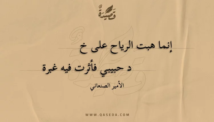 قصيدة إنما هبت الرياح على