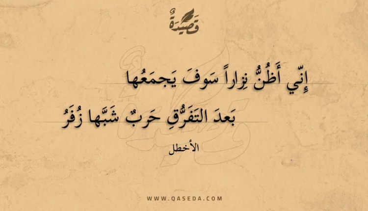 قصيدة إني أظن نزارا سوف يجمعها