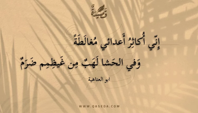 قصيدة إني أكاثر أعدائي مغالطة
