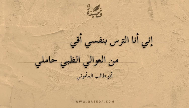 قصيدة إني أنا الترس بنفسي أقي