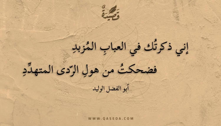 قصيدة إني ذكرتك في العباب المزبد