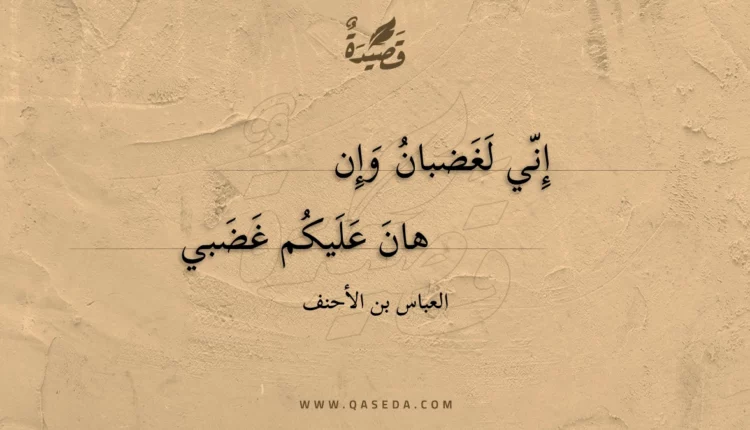 قصيدة إني لغضبان وإن