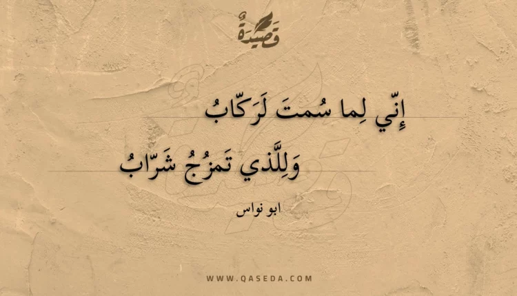 قصيدة إني لما سمت لركاب