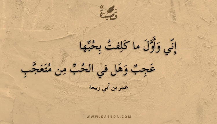 قصيدة إني وأول ما كلفت بحبها