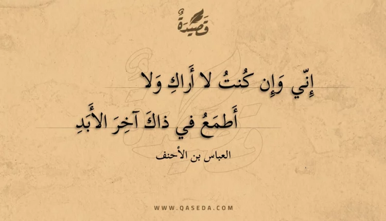 قصيدة إني وإن كنت لا أراك ولا