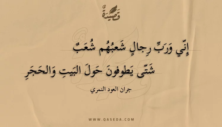 قصيدة إني ورب رجال شعبهم شعب