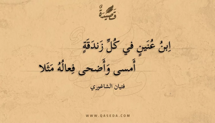 قصيدة ابن عنين في كل زندقة