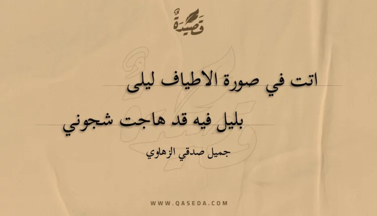 قصيدة اتت في صورة الاطياف ليلى