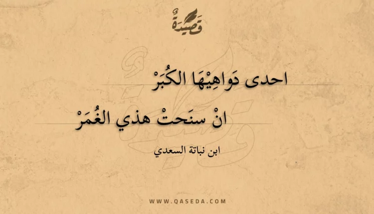قصيدة احدى دواهيها الكبر
