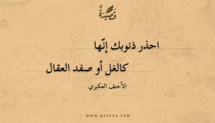 قصيدة احذر ذنوبك إنها