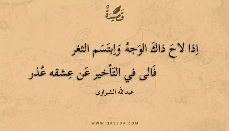 قصيدة اذا لاح ذاك الوجه وابتسم الثغر