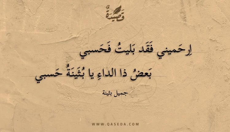قصيدة ارحميني فقد بليت فحسبي