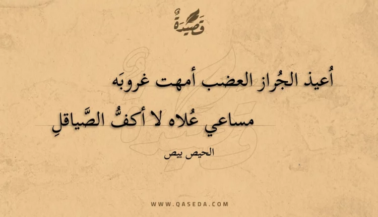 قصيدة اعيذ الجراز العضب أمهت غروبه