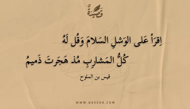قصيدة اقرأ على الوشل السلام وقل له