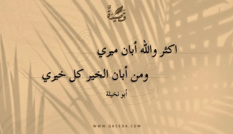قصيدة اكثر والله أبان ميري
