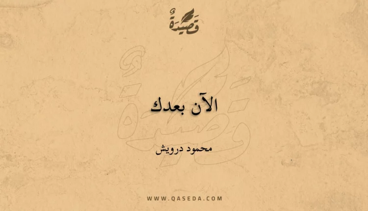 قصيدة الآن بعدك