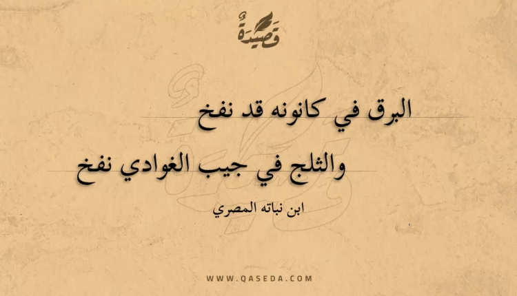 قصيدة البرق في كانونه قد نفخ