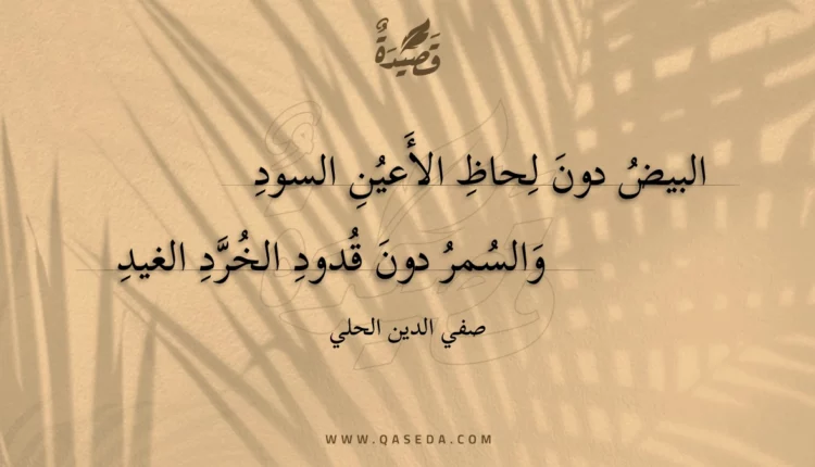 قصيدة البيض دون لحاظ الأعين السود