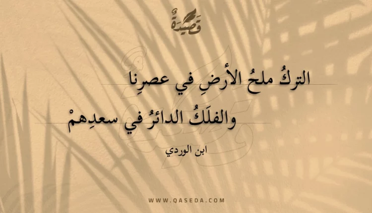 قصيدة الترك ملح الأرض في عصرنا