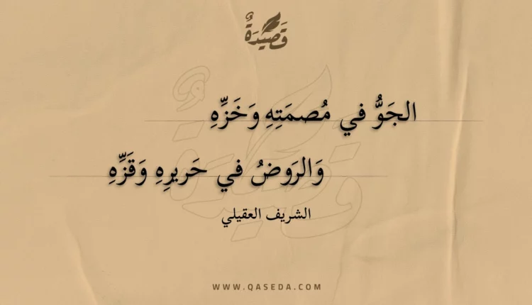 قصيدة الجو في مصمته وخزه
