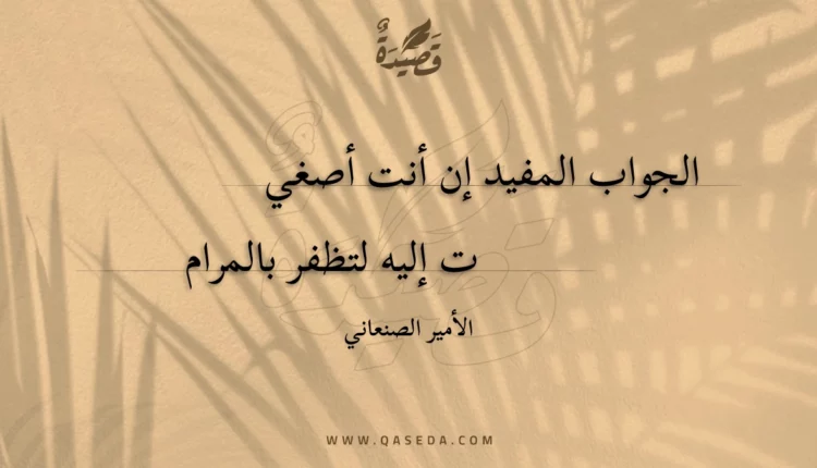 قصيدة الجواب المفيد إن أنت أصغيت