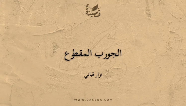 قصيدة الجورب المقطوع